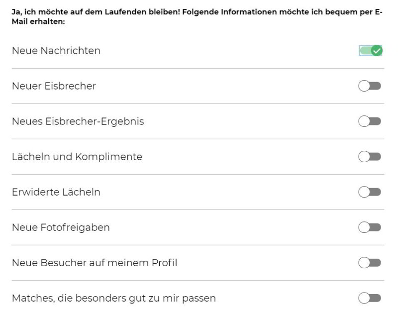 Parship Benachrichtigungseinstellungen